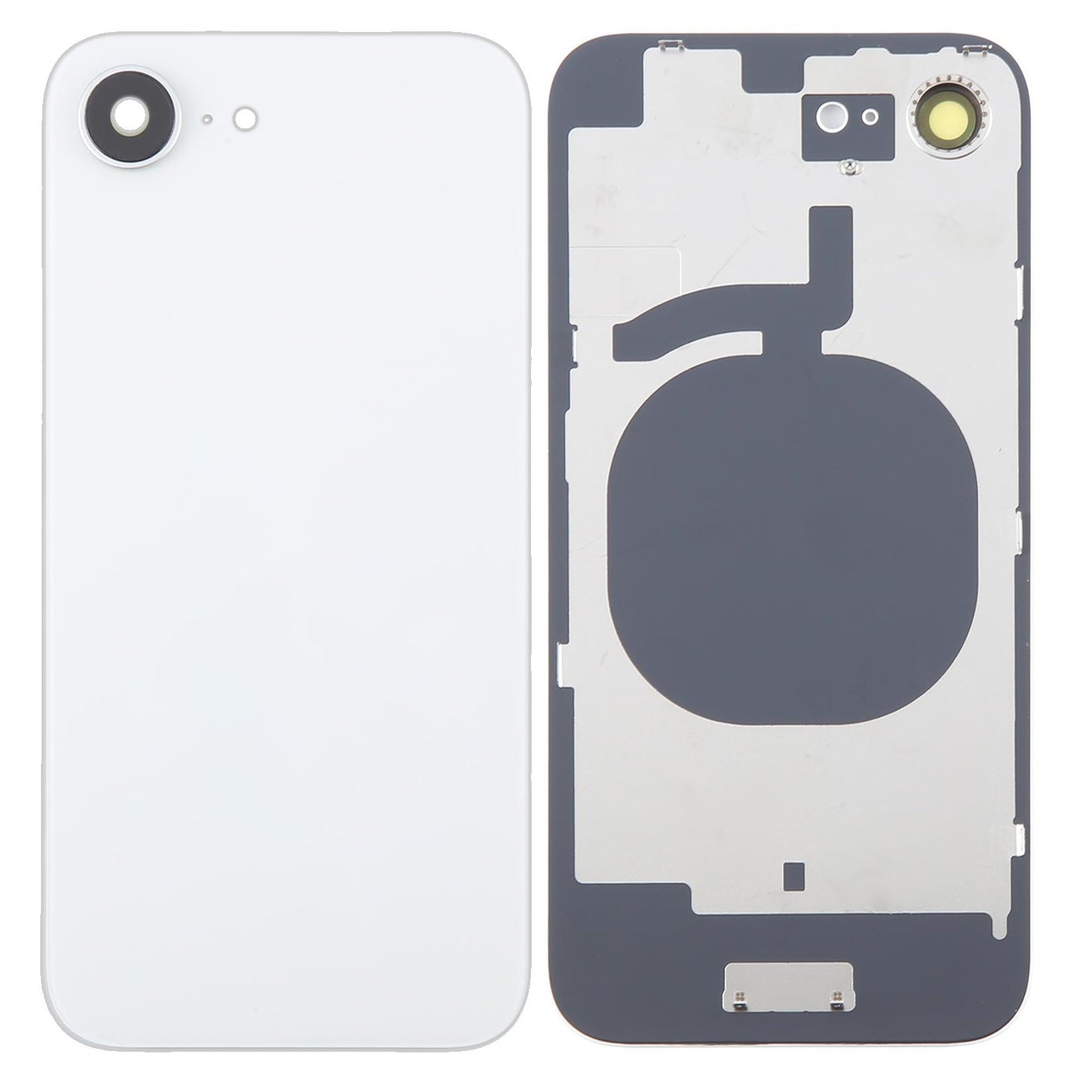 Back Glass Panel for Apple iPhone 16e White with Camera Lens Back Glass Panel for Apple iPhone 16e White with Camera Lens